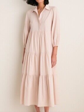 Tuckernuck Pomander Place Sandstone Cotton Mabel Maxi Dress S